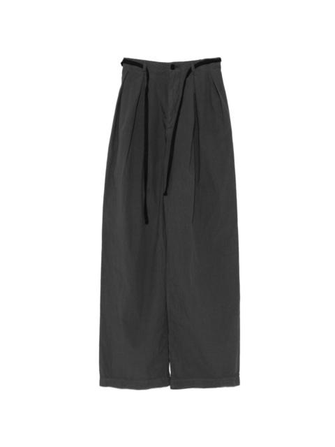 BARENA pleated rope-belt trousers