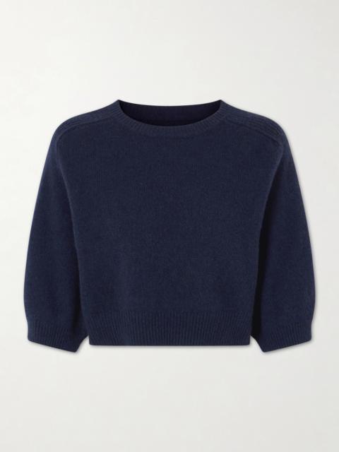 KHAITE Lorelai Cropped Wool And Cashmere-blend Sweater