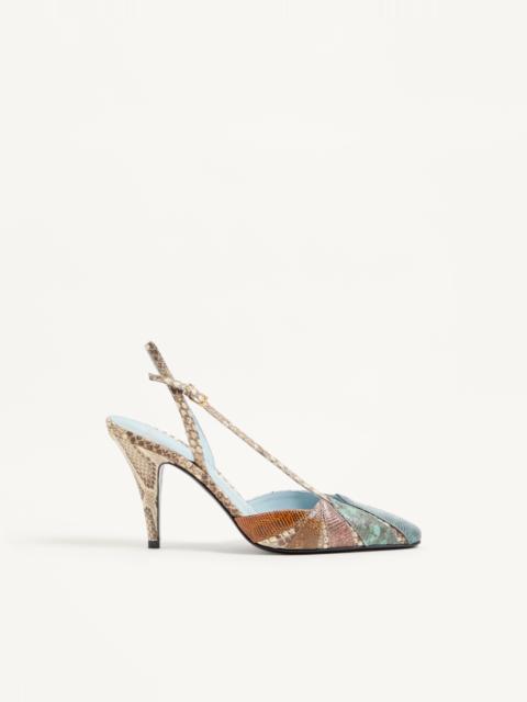 Valentino FOLIEFOLIAGE SLINGBACK PUMP IN PYTHON 90MM