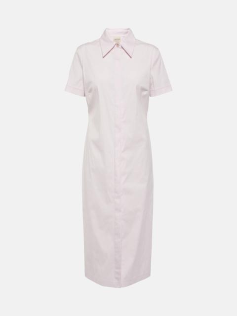 Cotton-blend shirt dress