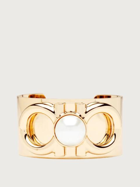 FERRAGAMO GANCINI BANGLE WITH PEARLS