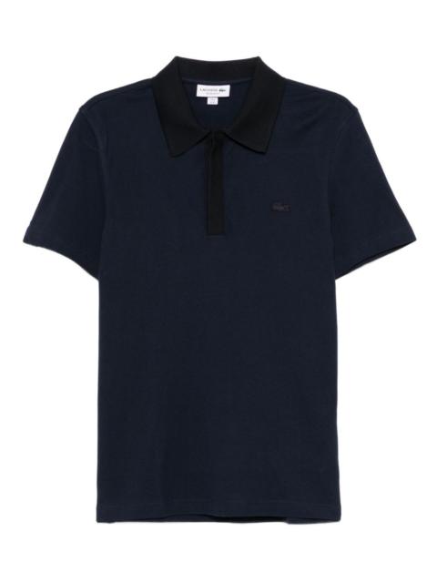 LACOSTE logo-appliqué cotton polo shirt