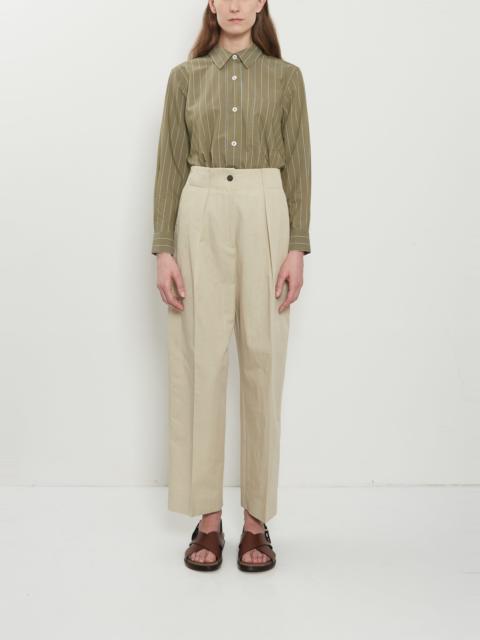 MARGARET HOWELL Wide Belt Loop Cotton Linen Trouser
