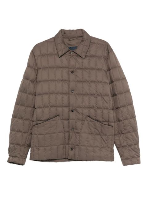 Herno quilted button-fastening jacket