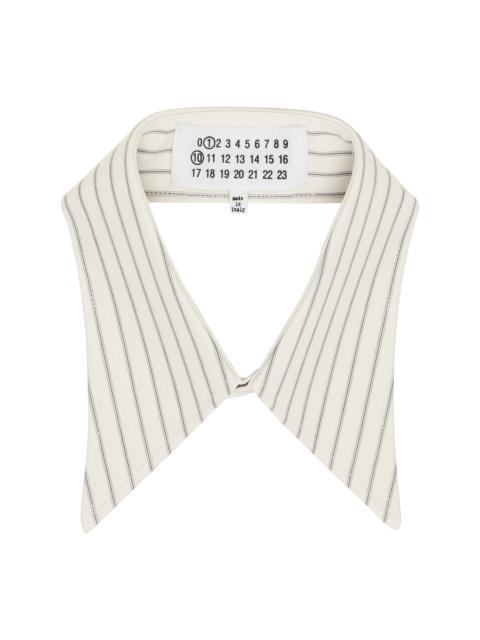 Maison Margiela Off-White & Gray Stripe Collar