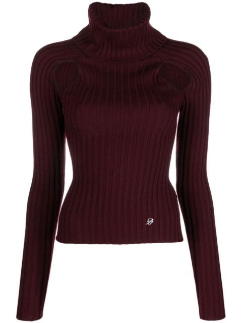 Blumarine ribbed-knit cut-out jumper