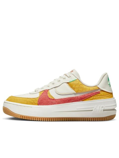 Nike (WMNS) Nike Air Force 1 PLT.AF.ORM LV8 'Yellow Ochre Magic Ember' DX3209-133