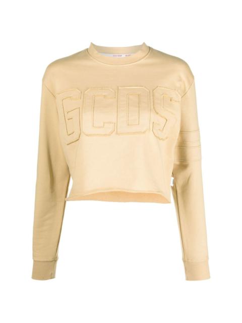 GCDS logo print cropped sweatshirt
