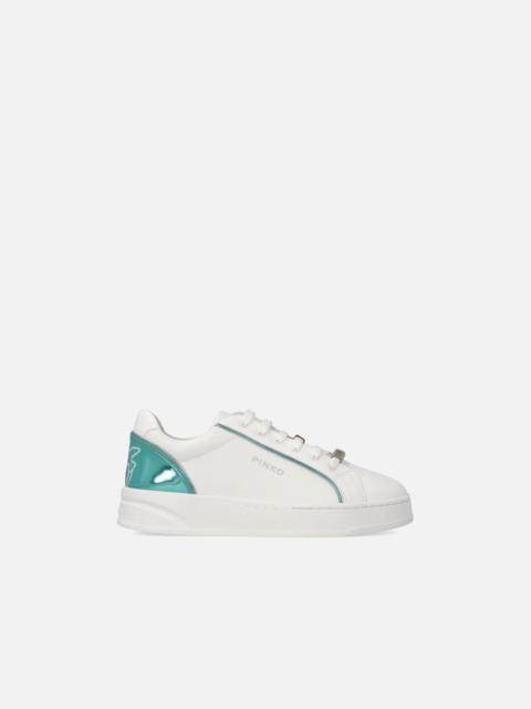 PINKO LEATHER SNEAKERS WITH LOGO