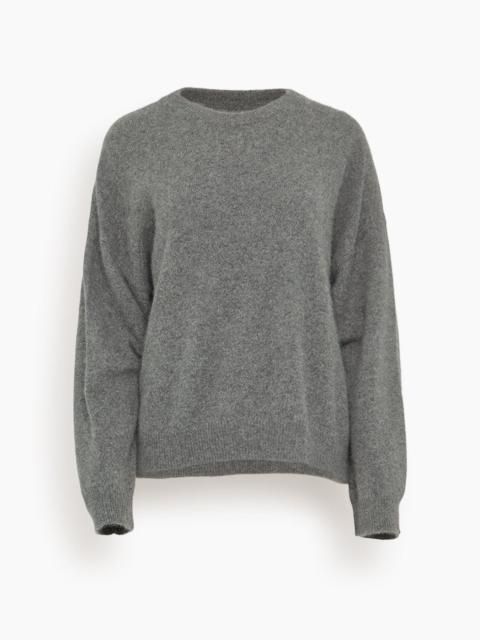 Loulou de Saison Tristan Loose Fit Sweater in Anthracite Melange