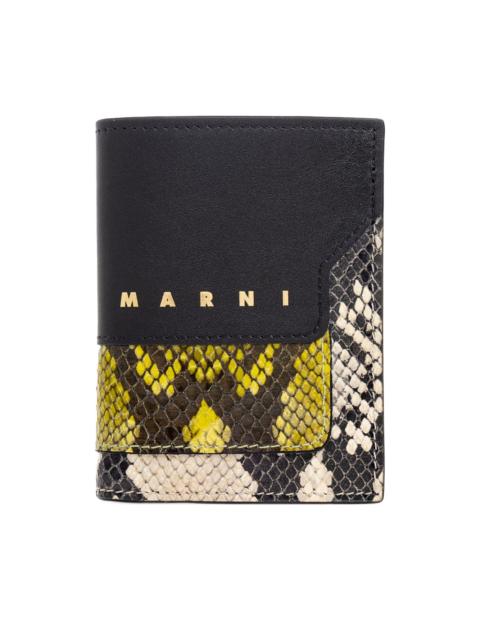 Marni leather snakeskin wallet