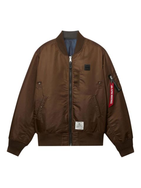 ALPHA INDUSTRIES logo-patch bomber jacket