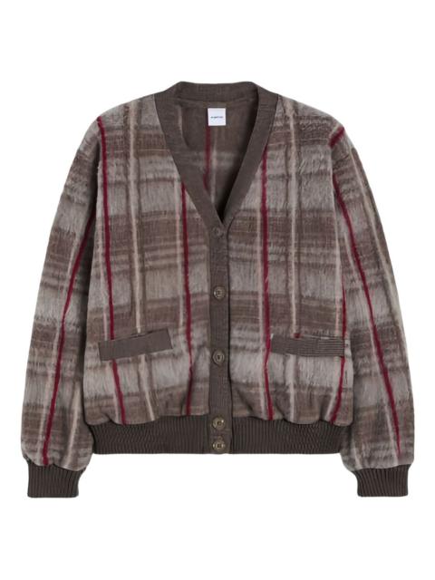 Aspesi checked wool cardigan