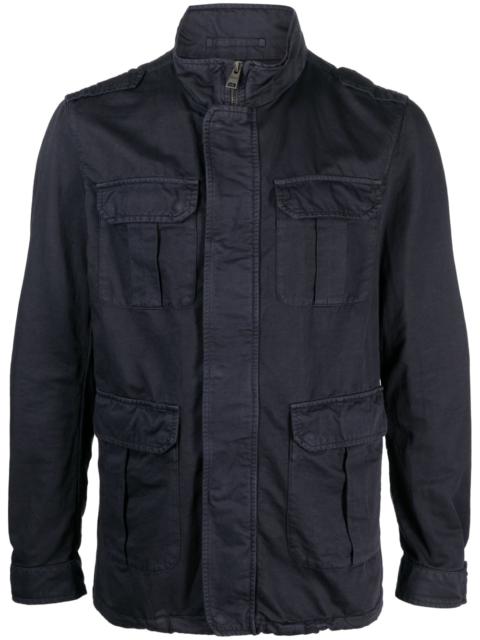 Herno cotton-linen blend military jacket
