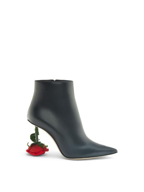 Rose heel boot in calfskin