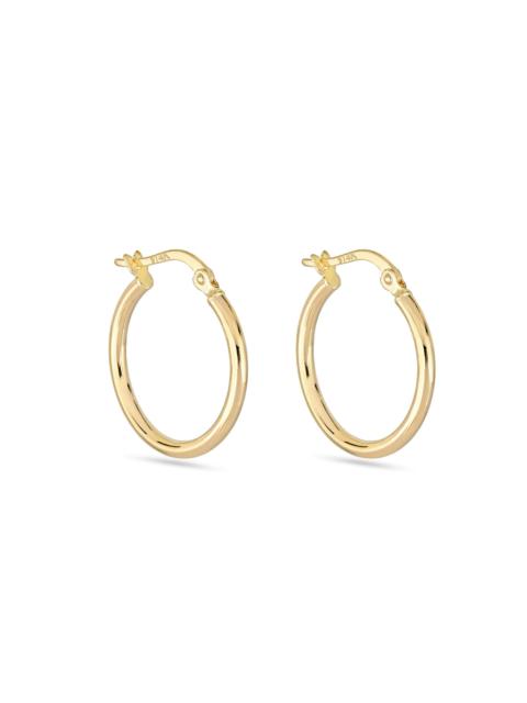 STONE AND STRAND Thin Gold Hoops