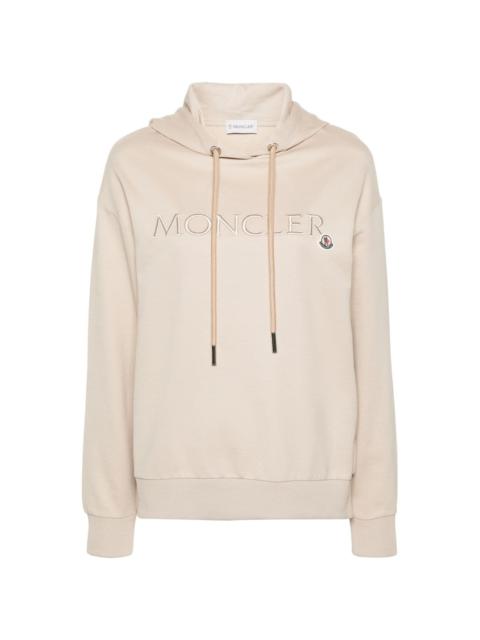 Moncler logo-embroidered cotton hoodie