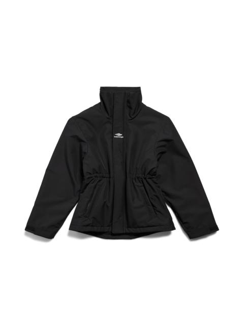 BALENCIAGA Women's 3b Sports Icon Ski High Collar Parka in Black
