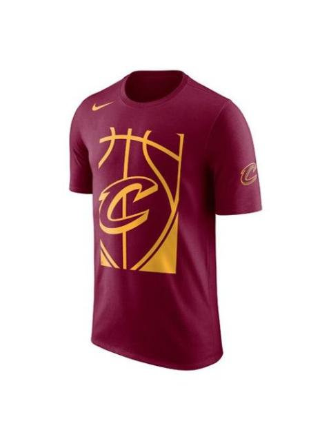 Nike Nike 2018 NBA Cleveland Cavaliers 농구 캐주얼 짧은 소매 레드 와인 레드 AJ2440-677