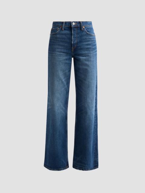 RE/DONE Women's High-Rise Wide-Leg Jeans - Nightbird Blue