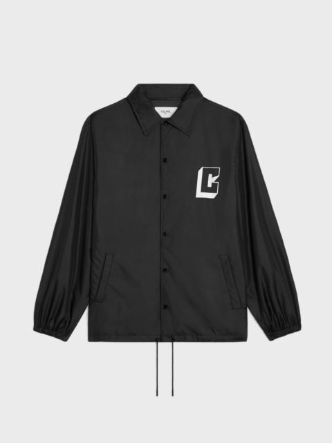 celine coach jacket in lightweight nylon