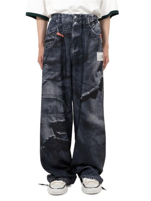 Maison MIHARAYASUHIRO "T.A.T.A x MMY" Trompe-l'oeil Archive Printed Wide Pants