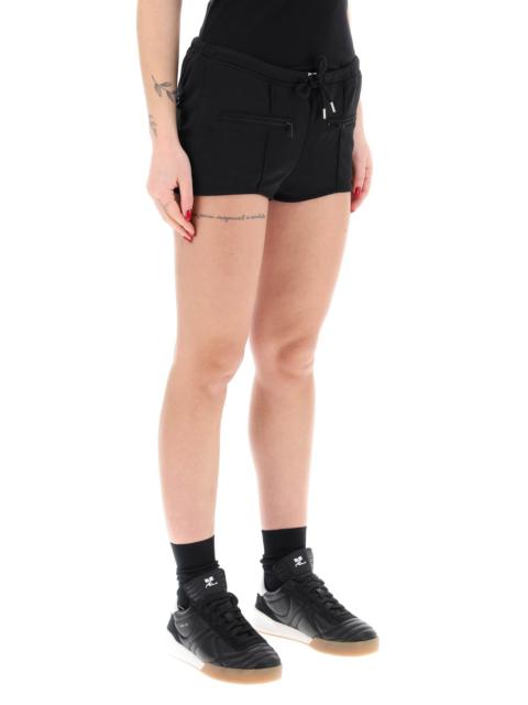 courrèges Mini Shorts In Jersey Interlock