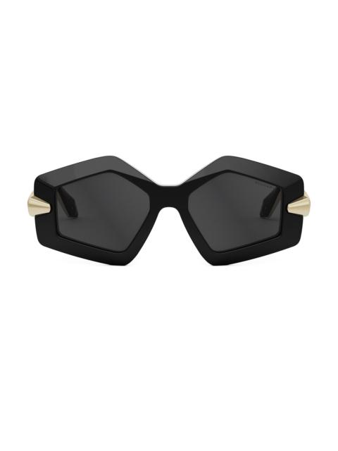 BVLGARI Women's Serpenti 50MM Geometric Sunglasses - Shiny Black