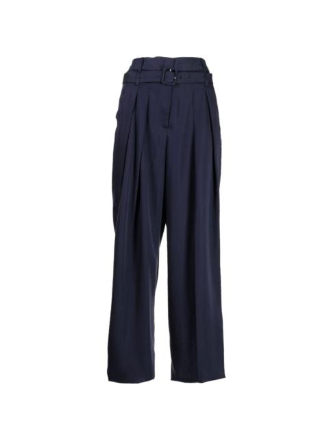 double waist pleated trousers