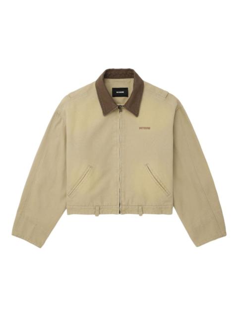 We11done cord-collar cotton jacket