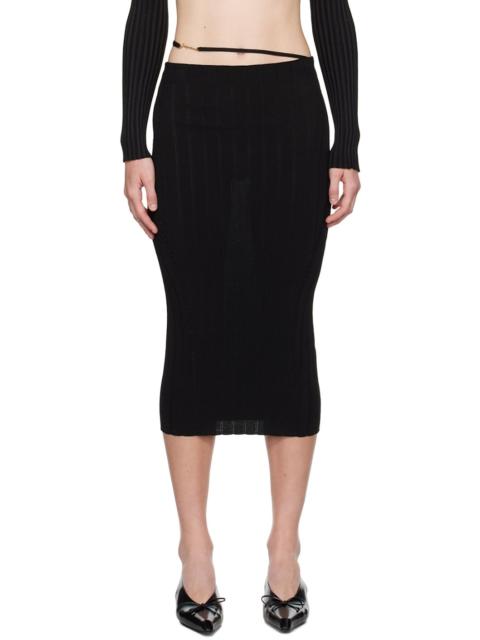 JACQUEMUS Black Les Classiques 'La jupe Pralù' Midi Skirt