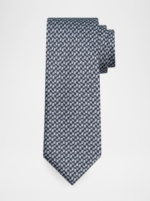 Brioni Men's Micro Print Silk Tie