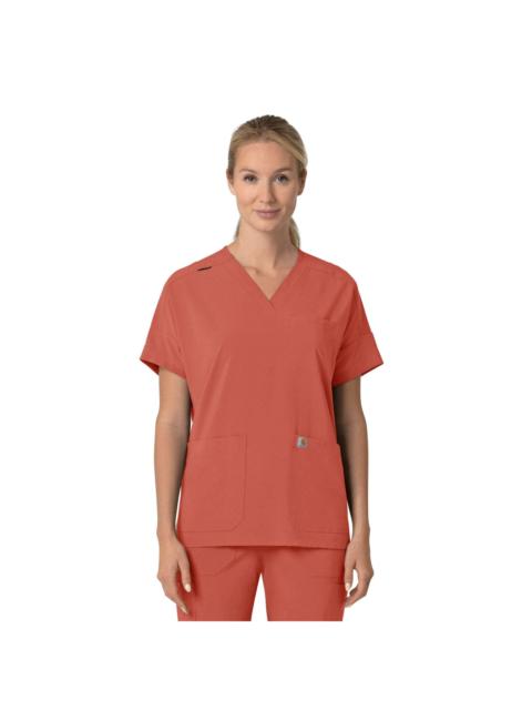 Carhartt Women's Force Cross-Flex Oversized V-Neck Scrub Top