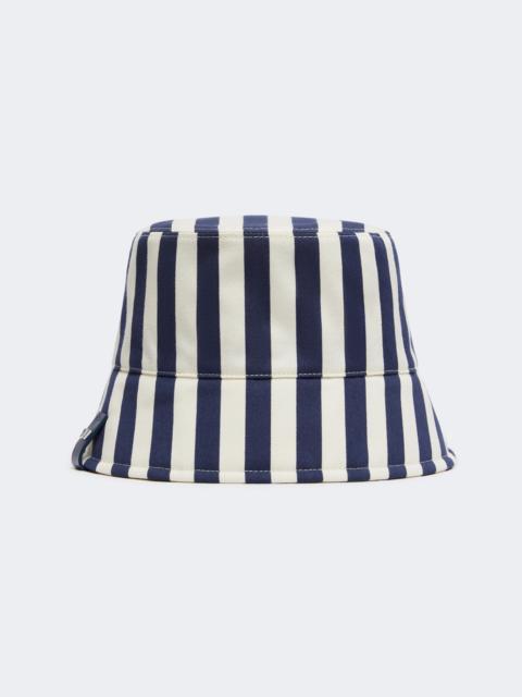 WEEKEND Max Mara CORONA Striped cotton cloche hat - ULTRAMARINE