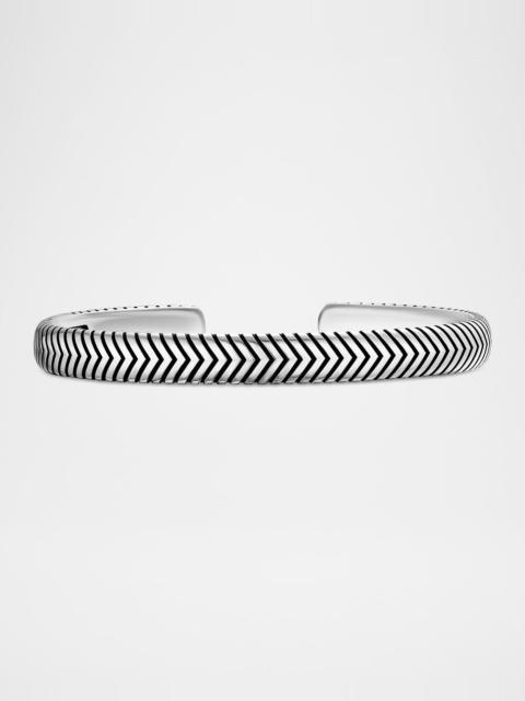 DAVID YURMAN Men's Chevron Cuff Bracelet in Silver, 8mm