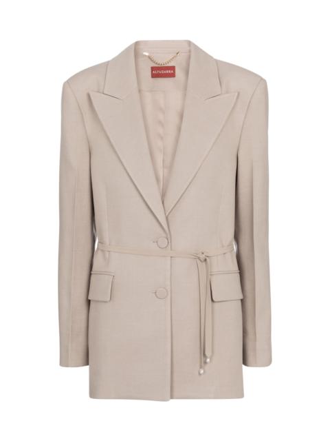 Altuzarra Arbor belted linen-blend blazer
