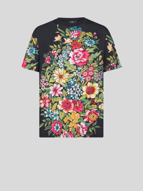 T-SHIRT WITH BOUQUET PRINT