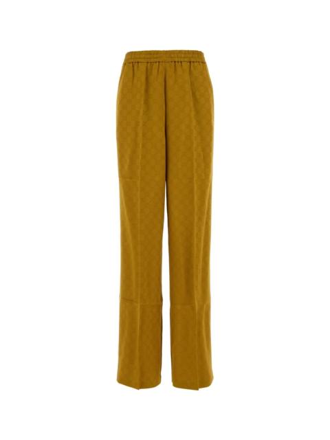 GUCCI Mustard Jacquard Joggers