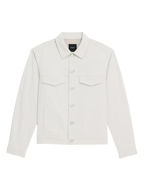Theory Men's River Neoteric Twill Trucker Jacket - Limestone