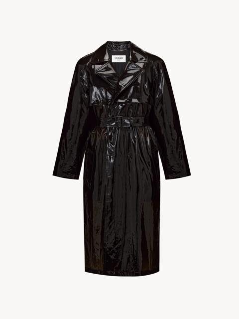 SAINT LAURENT TRENCH COAT IN PATENT PU