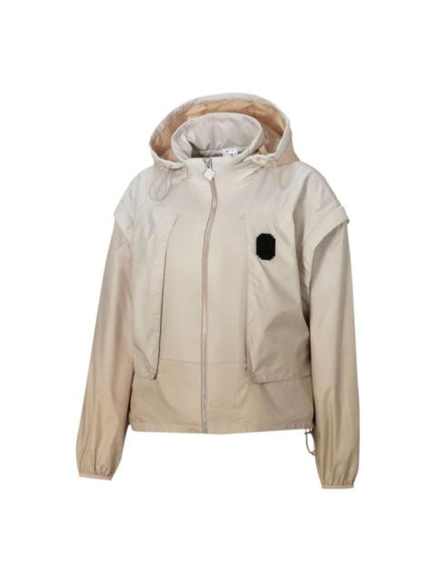 PUMA (WMNS) PUMA x PRONOUNCE Crossover Printing Gradient Woven Hooded Jacket Khaki 532147-20