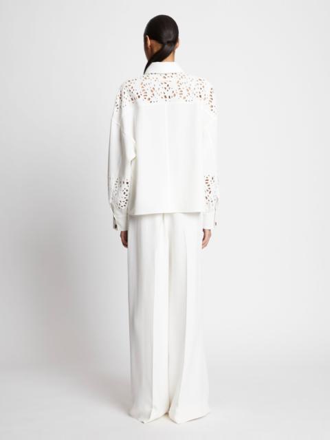 Proenza Schouler Textured Viscose Crepe Pants
