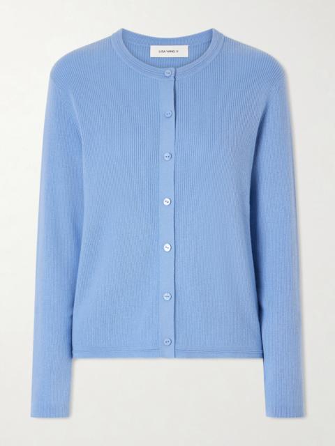 LISA YANG Abeena Ribbed Cotton And Cashmere-blend Cardigan