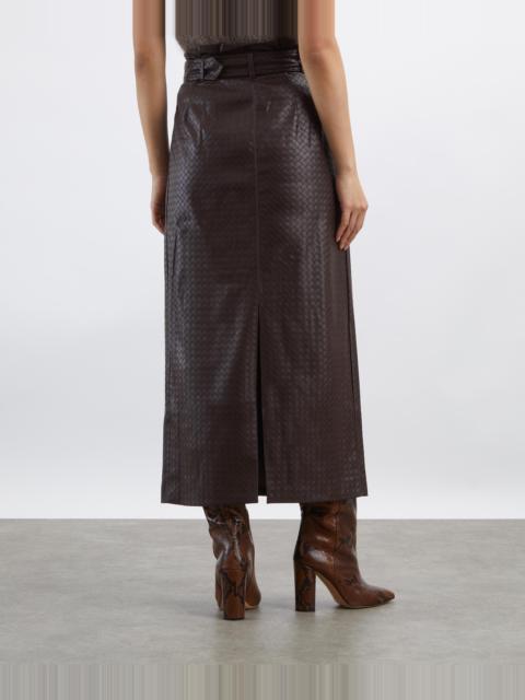 ROTATE Midi Paper Waist Skirt