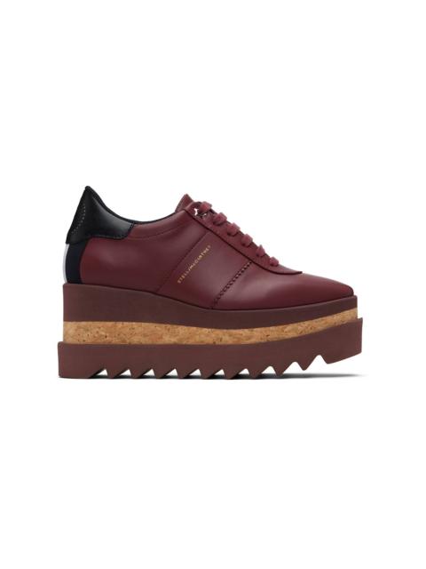 Stella McCartney Burgundy Sneak-Elyse Platform Sneakers