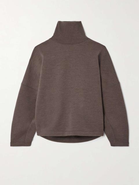 Lemaire Oversized wool and cotton-blend jersey turtleneck sweater