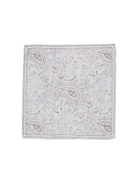 paisley-print pocket scarf