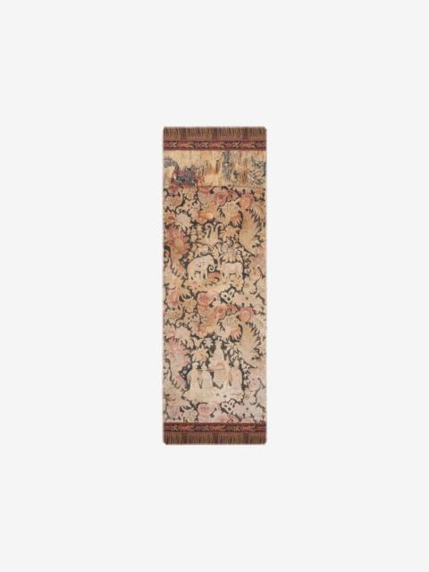 Pierre-Louis Mascia Fancy botanical-print frayed scarf