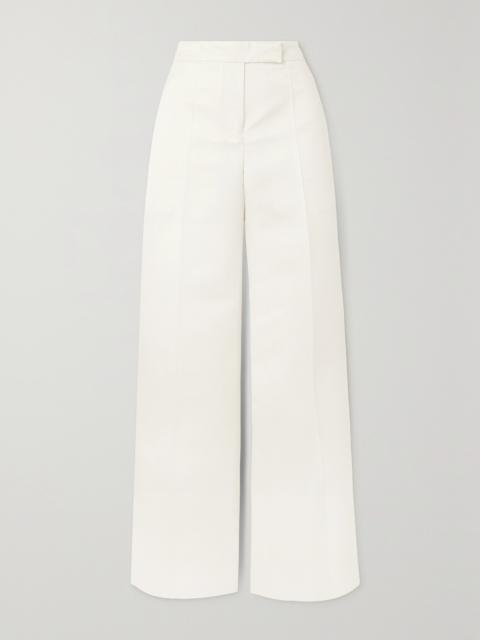 SA SU PHI + Net Sustain Andrea Wool And Silk-blend Wide-leg Pants