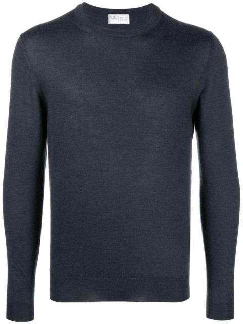 FEDELI crew-neck cashmere-silk jumper